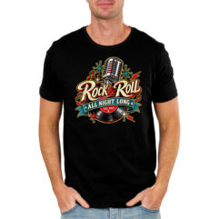 ROCK & ROLL ALL NIGHT t-paita musta